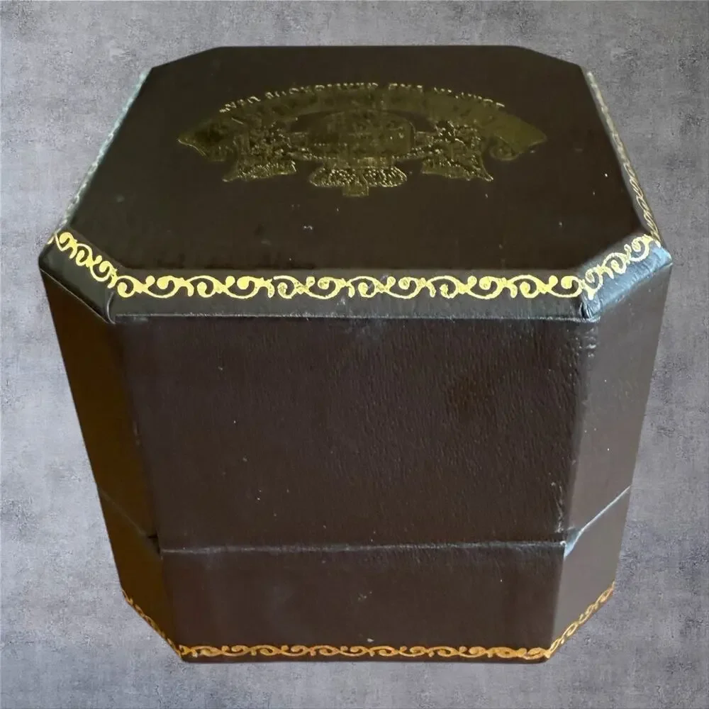 Juicy Couture Vtg Charm Box Brown Gold Crest Octagon Jewelry Case Y2K Nordstrom